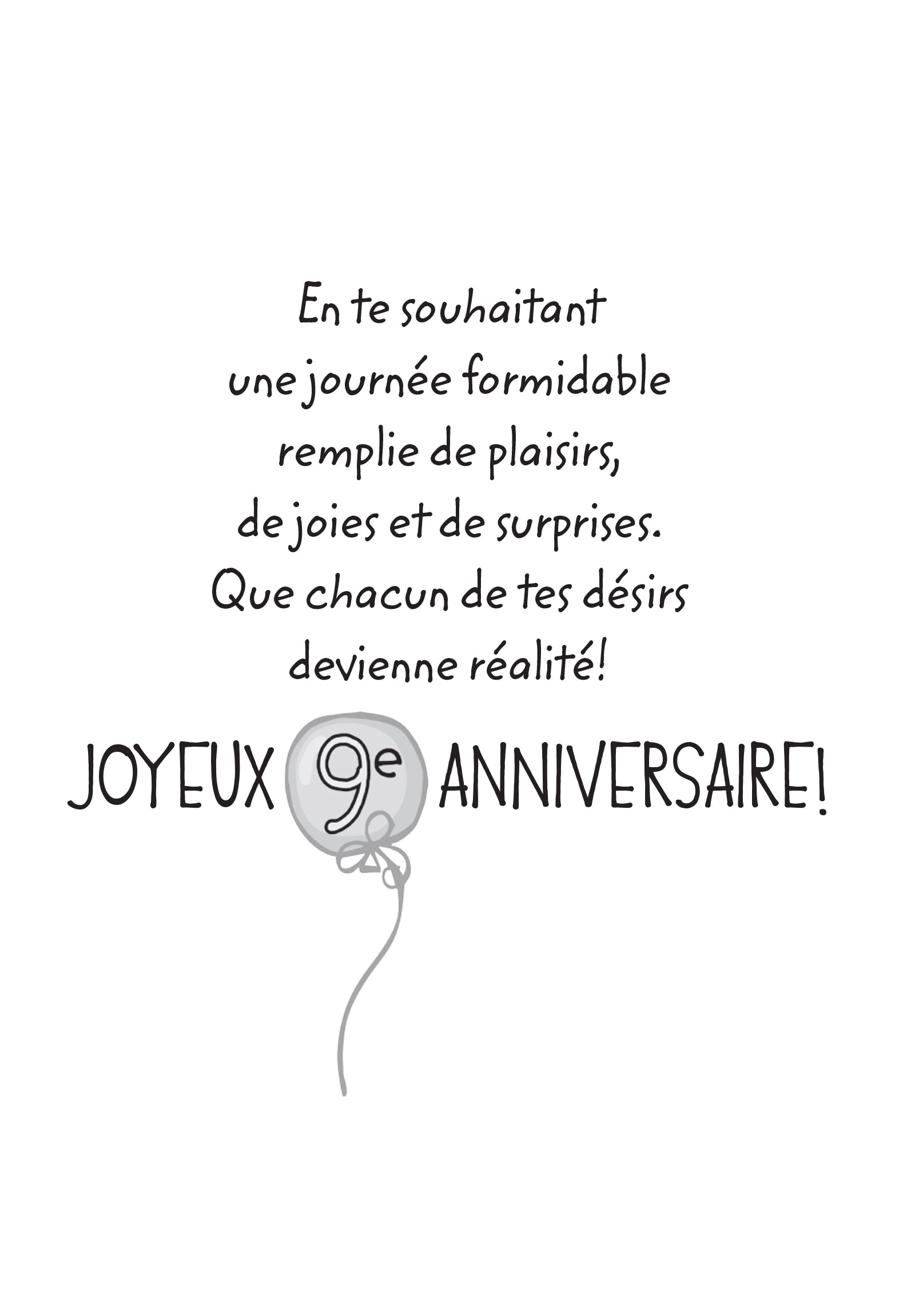 9 YEARS - BIRTHDAY CARD - FROM MILLBROOK