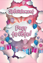 ANNIVERSAIRE - CARTE AVEC NUAGE - DE ROSEDALE