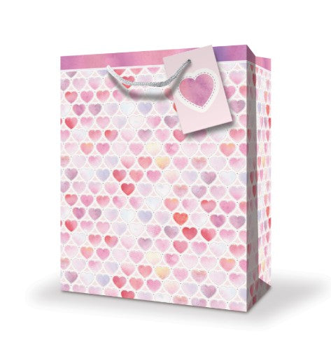 JUMBO GIFT BAG - WITH LOTS OF HEARTS