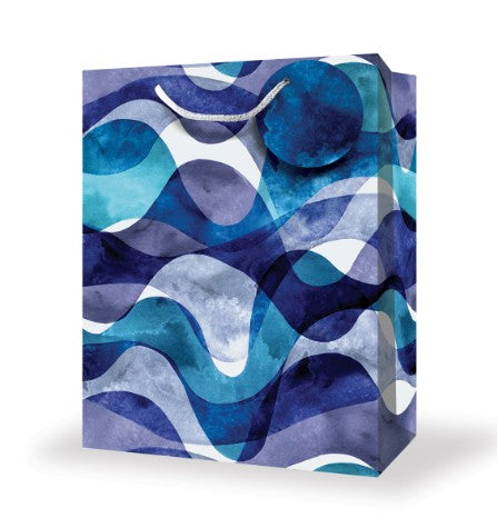 SAC CADEAU LARGE - BLEU STYLE VAGUE