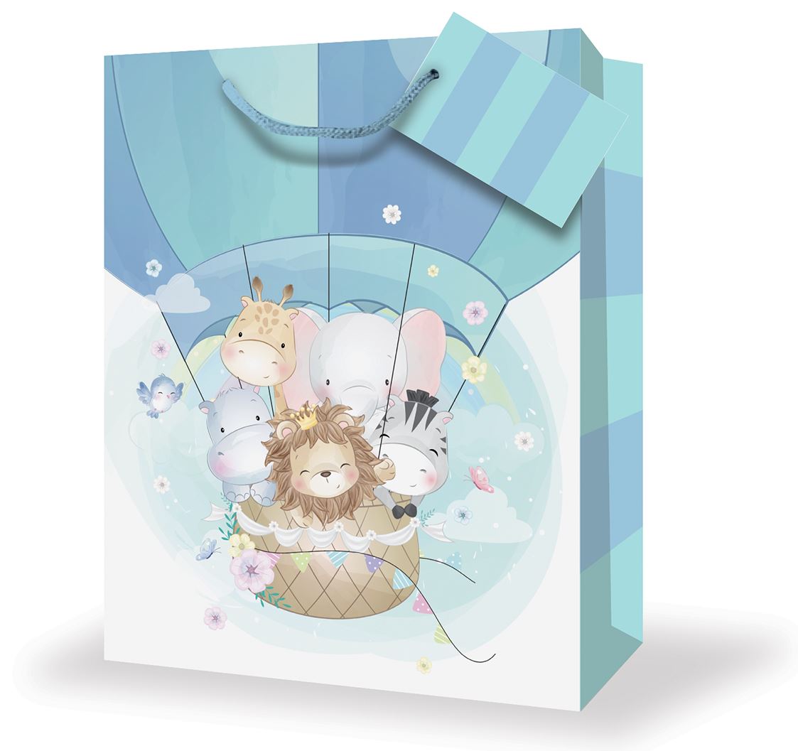 MINI GIFT BAG - BABY (BLUE & WHITE)