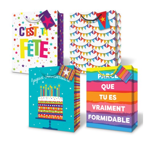 MEDIUM GIFT BAG - BIRTHDAY ASST