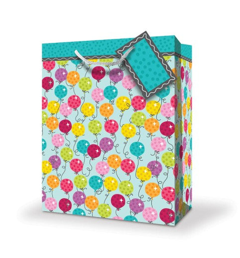 MEDIUM GIFT BAG - MULTICOLORED BALLOONS