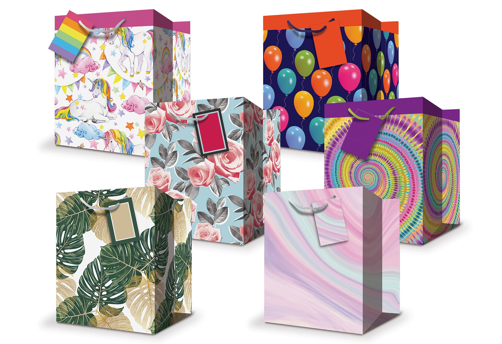 SAC CADEAU MOYEN (FOND EXTRA LARGE) - 6 MODÈLES ASST