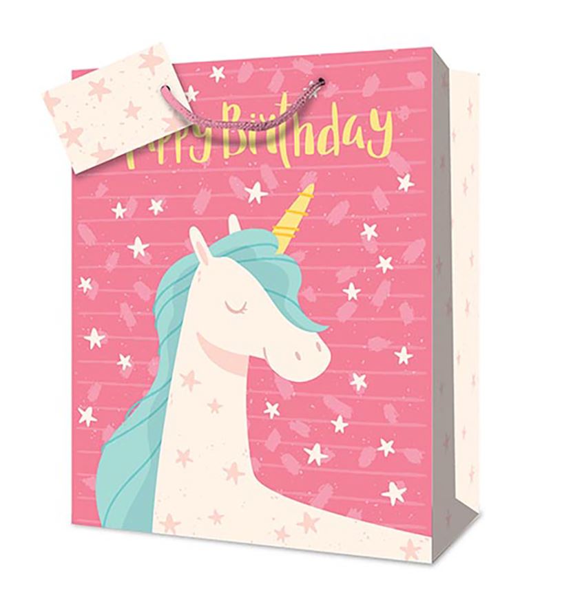 MEDIUM GIFT BAG - UNICORNS