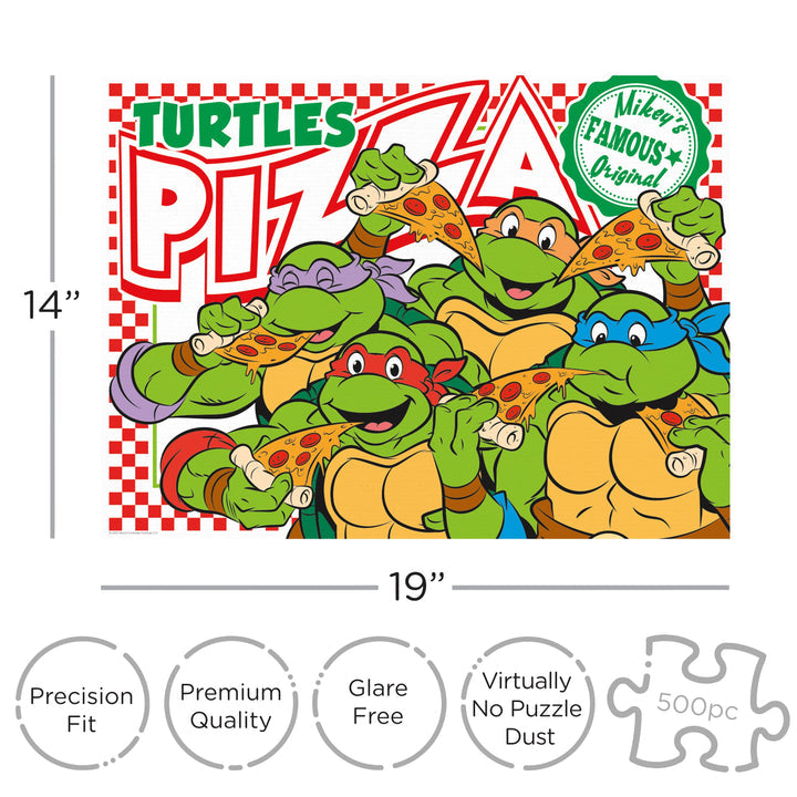 AQUARIUS JIGSAW PUZZLE 500 PIECES - NINJA TURTLES - PIZZA