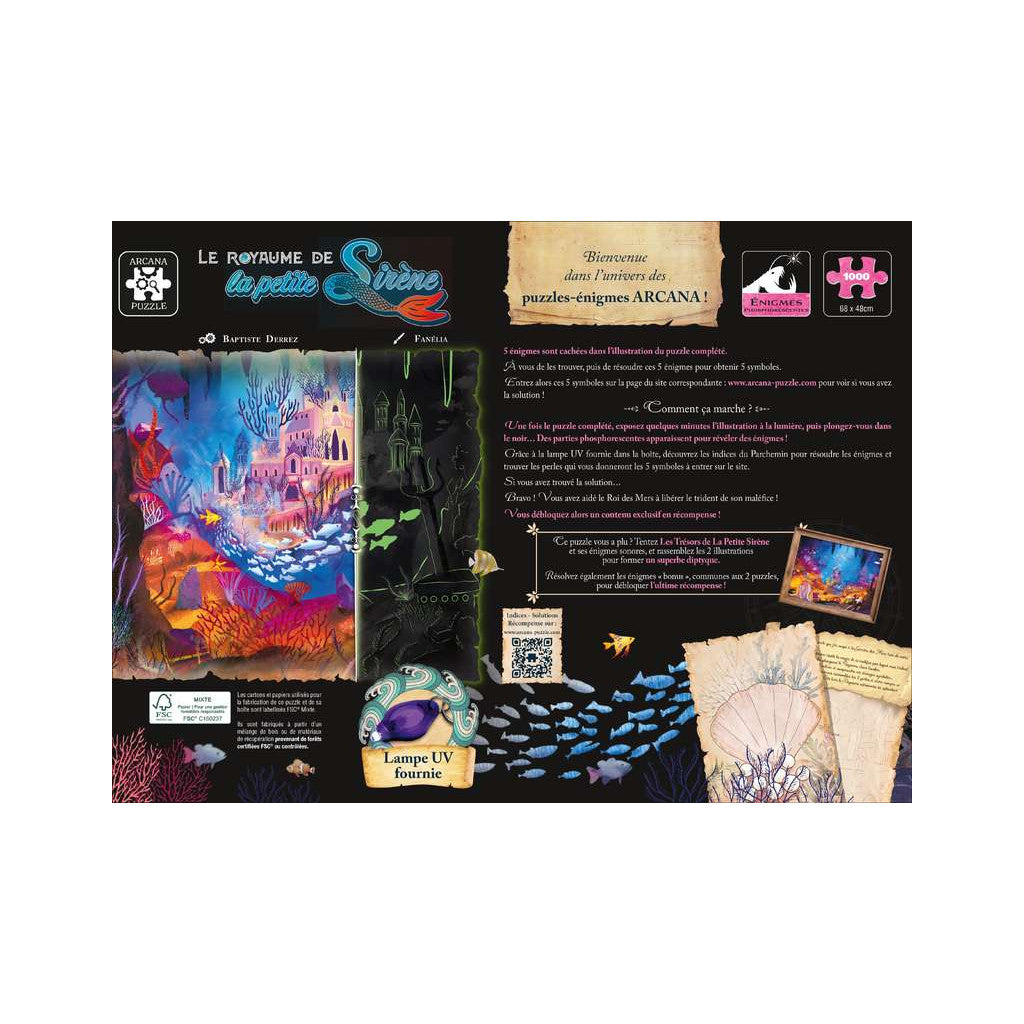 ARCANA PUZZLE CASSE-TÊTE 1000 PIÈCES - LE ROYAUME DE LA PETITE SIRÈNE #GPRP