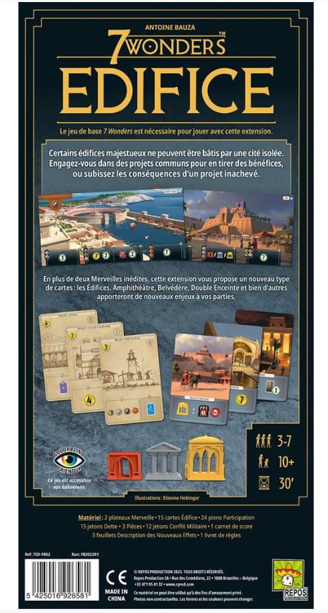 JEU 7 WONDERS - EXTENSION EDIFICE - Version française