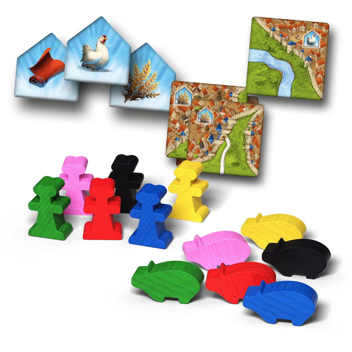 JEU CARCASSONNE - EXTENSION 2 : MARCHANDS ET BÂTISSEURS
