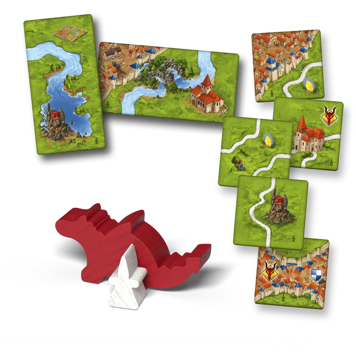 CARCASSONNE - EXPANSION 3: PRINCESS AND DRAGON / DRAGON & FAIRY