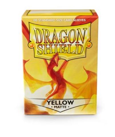 PACK OF 100 YELLOW MATTE DRAGON SHIELD CARD PROTECTIVE SLEEVES