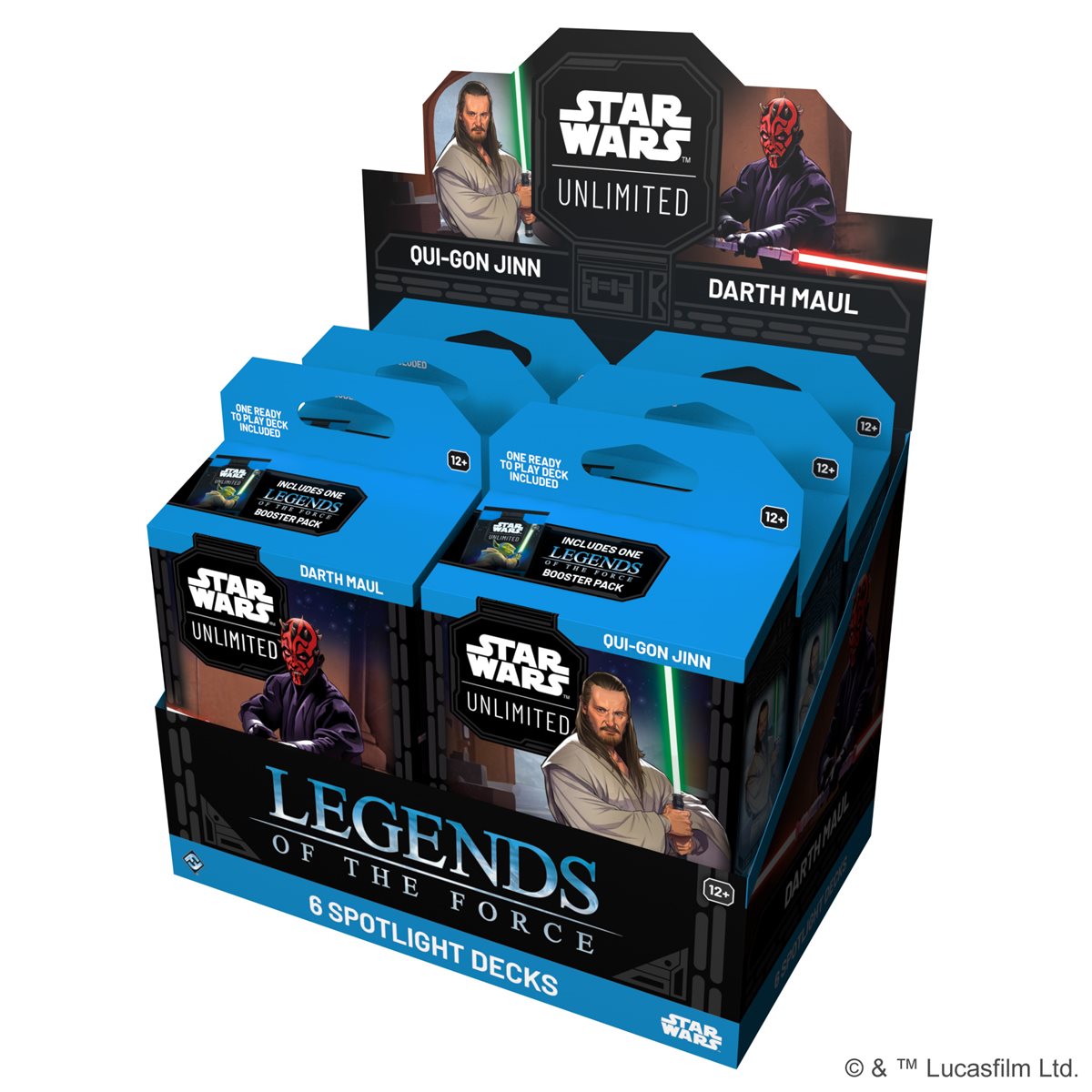 STAR WARS UNLIMITED - LEGENDS OF THE FORCE SPOTLIGHT DECKS: DARTH MAUL AND QUI-GON JINN TWO PLAYER STARTER (EN)
