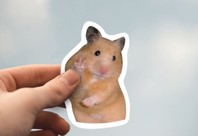 AUTOCOLLANT - HAMSTER PEACE