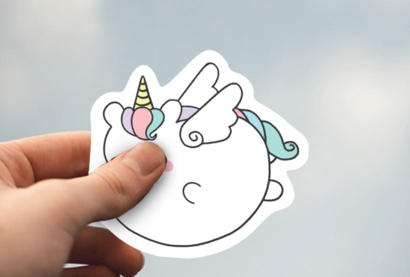 AUTOCOLLANT - LICORNE POTELÉ