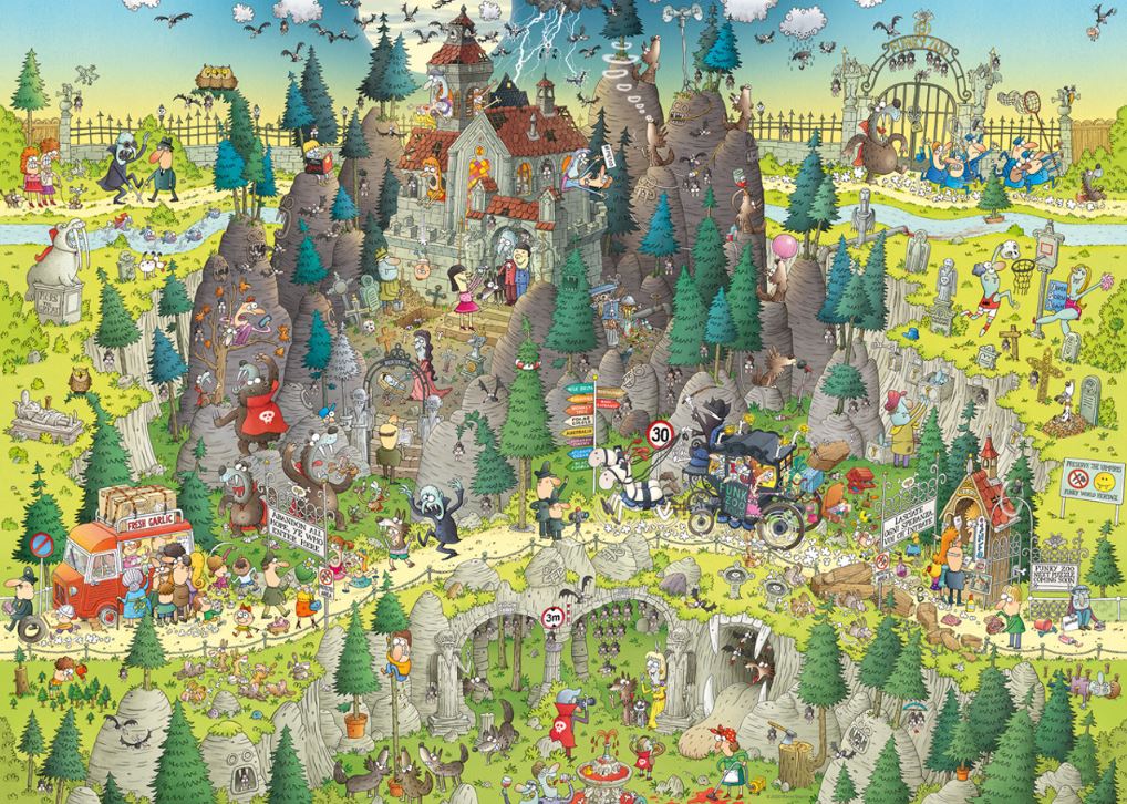 HEYE JIGSAW PUZZLE 1000 PIECES - FUNKY ZOO TRANSYLVANIAN HABITAT #78-29963