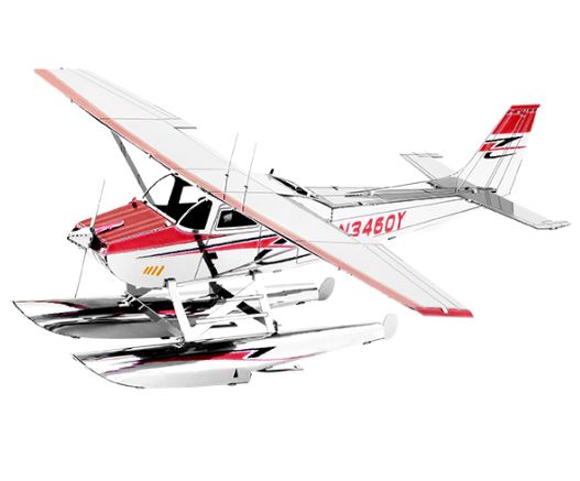 METAL EARTH - SILVER CESSNA 182 SEAPLANE EA