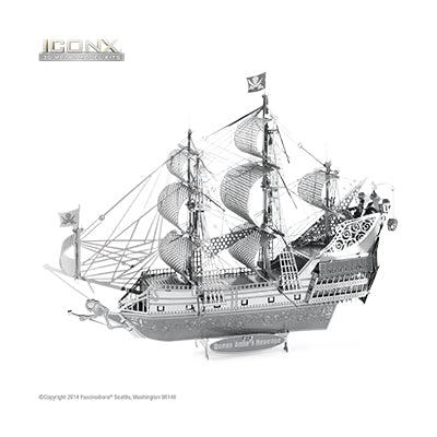 METAL EARTH ICONX - QUEEN ANNE'S REVENGE SAILBOAT