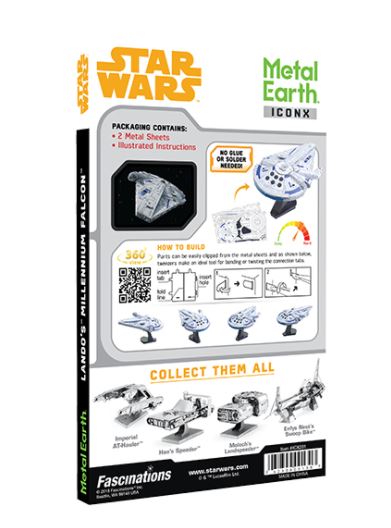 METAL EARTH ICONX - STAR WARS - LANDO'S MILLENNIUM FALCON
