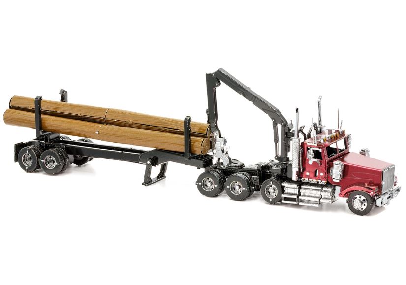 METAL EARTH ICONX - WESTERN STAR 4900SF LOG TRUCK AND TRAILER 3 SHEETS