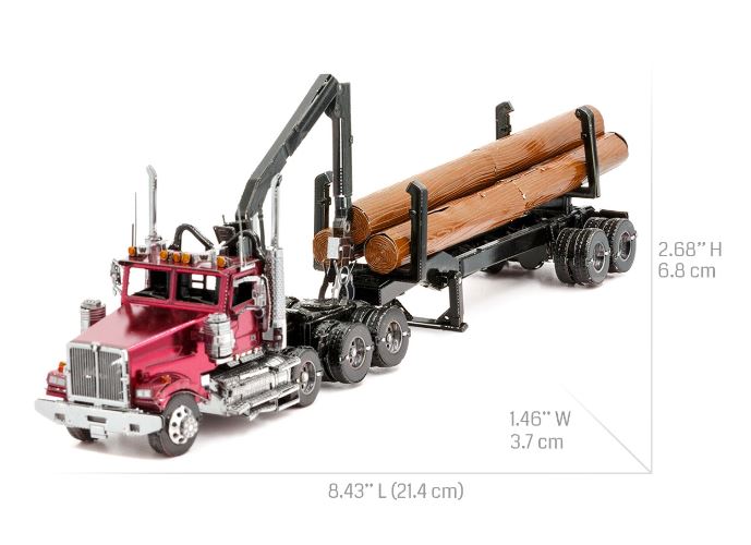 METAL EARTH ICONX - WESTERN STAR 4900SF LOG TRUCK AND TRAILER 3 SHEETS