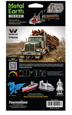 METAL EARTH ICONX - WESTERN STAR 4900SF LOG TRUCK AND TRAILER 3 SHEETS