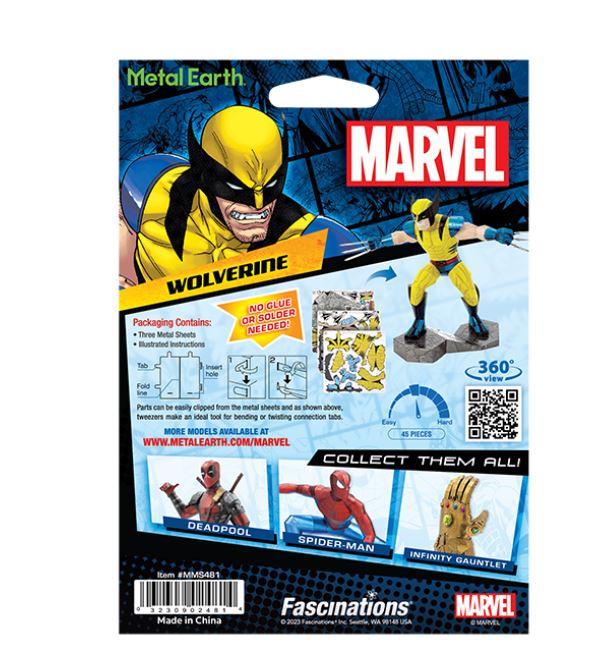 METAL EARTH - MARVEL - WOLVERINE 3.5 FEUILLES