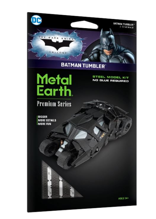 METAL EARTH PREMIUM SERIES - BATMAN - THE DARK KNIGHT - THE TUMBLER 3 SHEETS