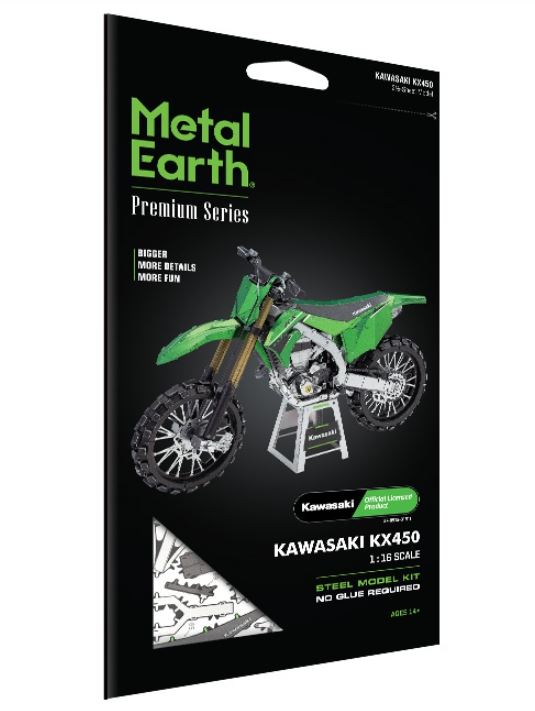 METAL EARTH PREMIUM SERIES - MOTO KAWASAKI KX450 2.5 FEUILLES