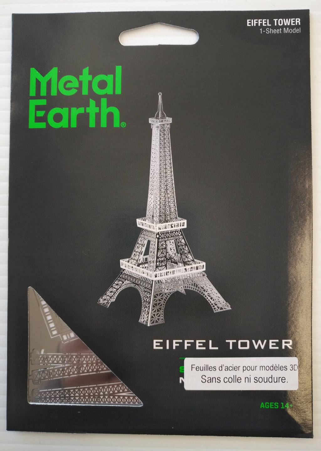 METAL EARTH - EIFFEL TOWER 1 SHEET SILVER