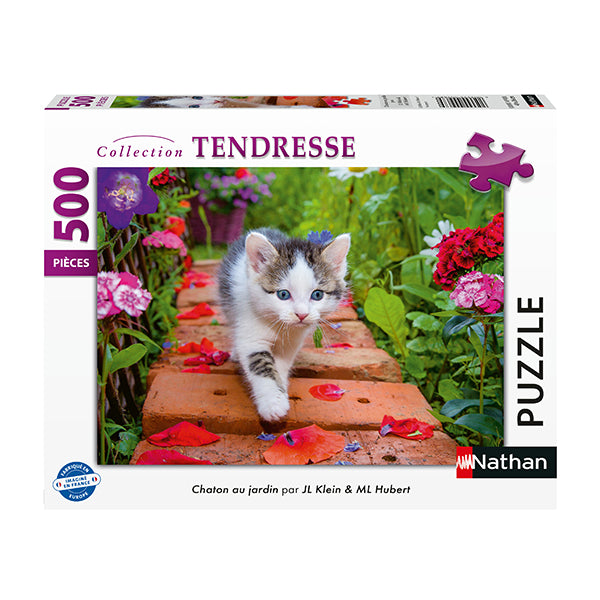 NATHAN CASSE-TÊTE 500 PIÈCES - CHATON AU JARDIN #76-00968