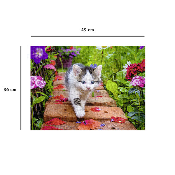 NATHAN CASSE-TÊTE 500 PIÈCES - CHATON AU JARDIN #76-00968