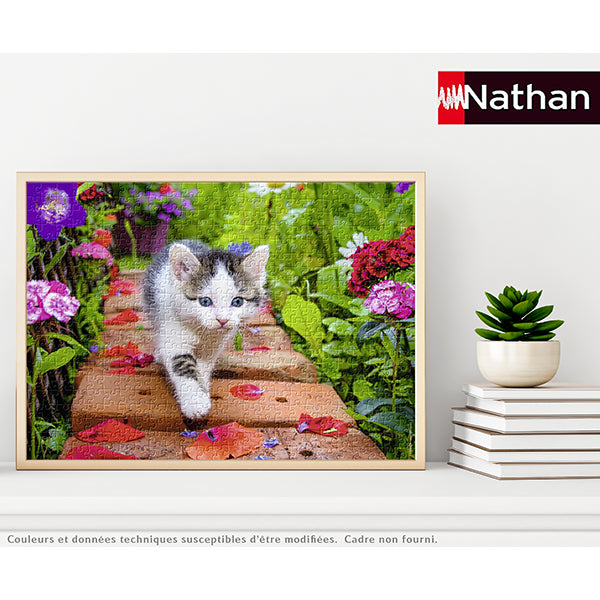 NATHAN CASSE-TÊTE 500 PIÈCES - CHATON AU JARDIN #76-00968