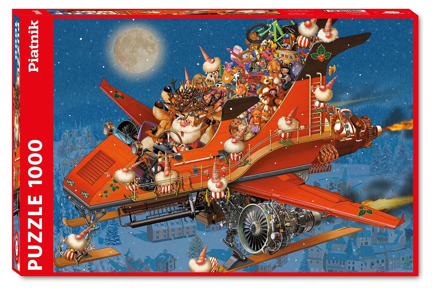 PIATNIK CASSE-TÊTE 1000 PIÈCES - AVION DE NOËL #80-05565