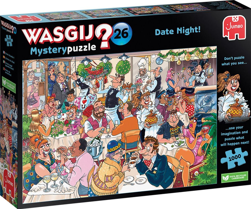 WASGIJ MYSTERY NO 26 BLEU CASSE-TÊTE 1000 PIÈCES - DATE NIGHT (SAINT-VALENTIN) #70-00592