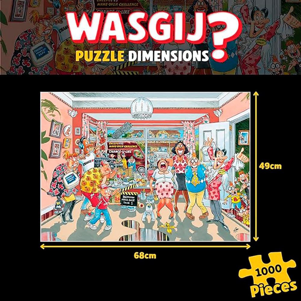 WASGIJ ORIGINAL RETRO NO 9 YELLOW JIGSAW PUZZLE 1000 PIECES - SMALL RENOVATIONS! #70-00502
