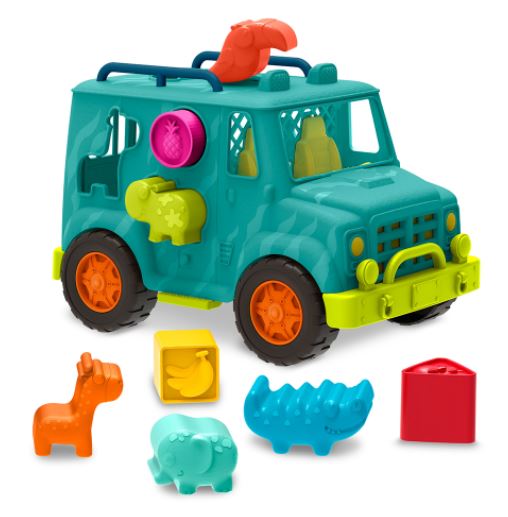 BATTAT TOYS - HAPPY CRUISERS CAMION À FORMES " LE SAUVETAGE DES ANIMAUX"