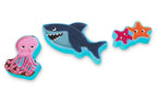 BATTAT WOODY - 8-PIECE WOODEN PUZZLE - CHUNKY "PEEK & EXPLORE" UNDER THE SEA #BX2215
