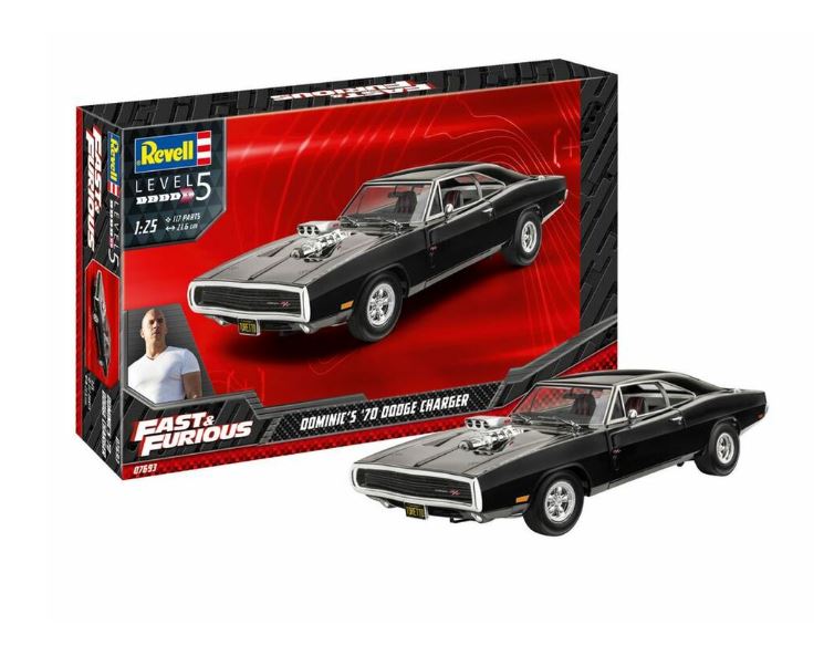 MODÈLE À COLLER - FAST & FURIOUS - DOMINIC'S 1970 DODGE CHARGER 1/25 NIVEAU #5
