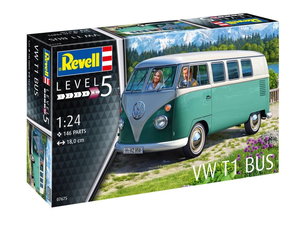 GLUE-TOGETHER MODEL - VW T1 BUS 1:24 LEVEL #5 (WESTFALIA)