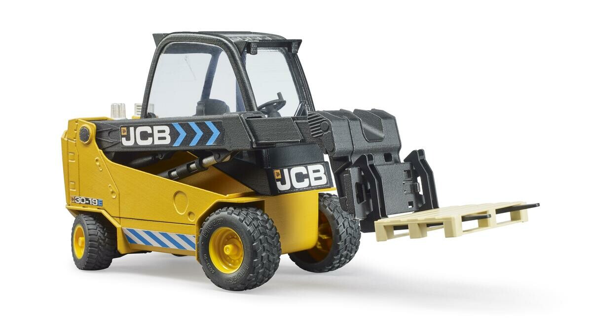 BRUDER - JCB TÉLESCOPE AVEC PORTE OUVRANTE AVEC PELLE AVANT INCLINABLE ET BRAS TÉLESCOPIQUE RÉGLABLE #02512
