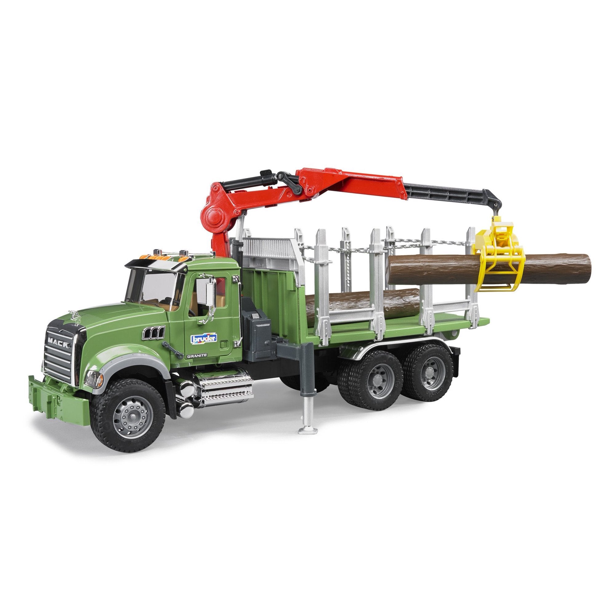 BRUDER - MACK GRANITE TIMBER TRUCK WITH 3 LOGS #02824