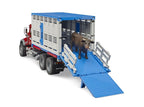 BRUDER - MACK GRANITE CATTLE TRANSPORT TRUCK WITH 1 COW #02830