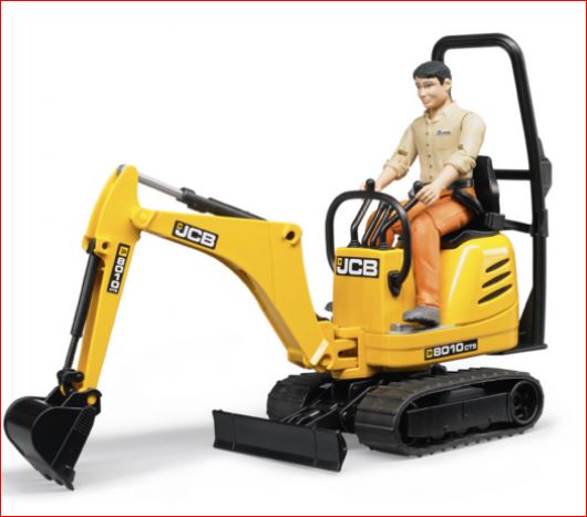 BRUDER - JCB MICRO EXCAVATOR 8010 CTS WITH WORKER #62002