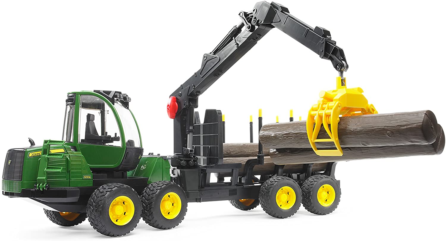 BRUDER - JOHN DEERE 1210E FORWARDER WITH GRAPPLE #09805