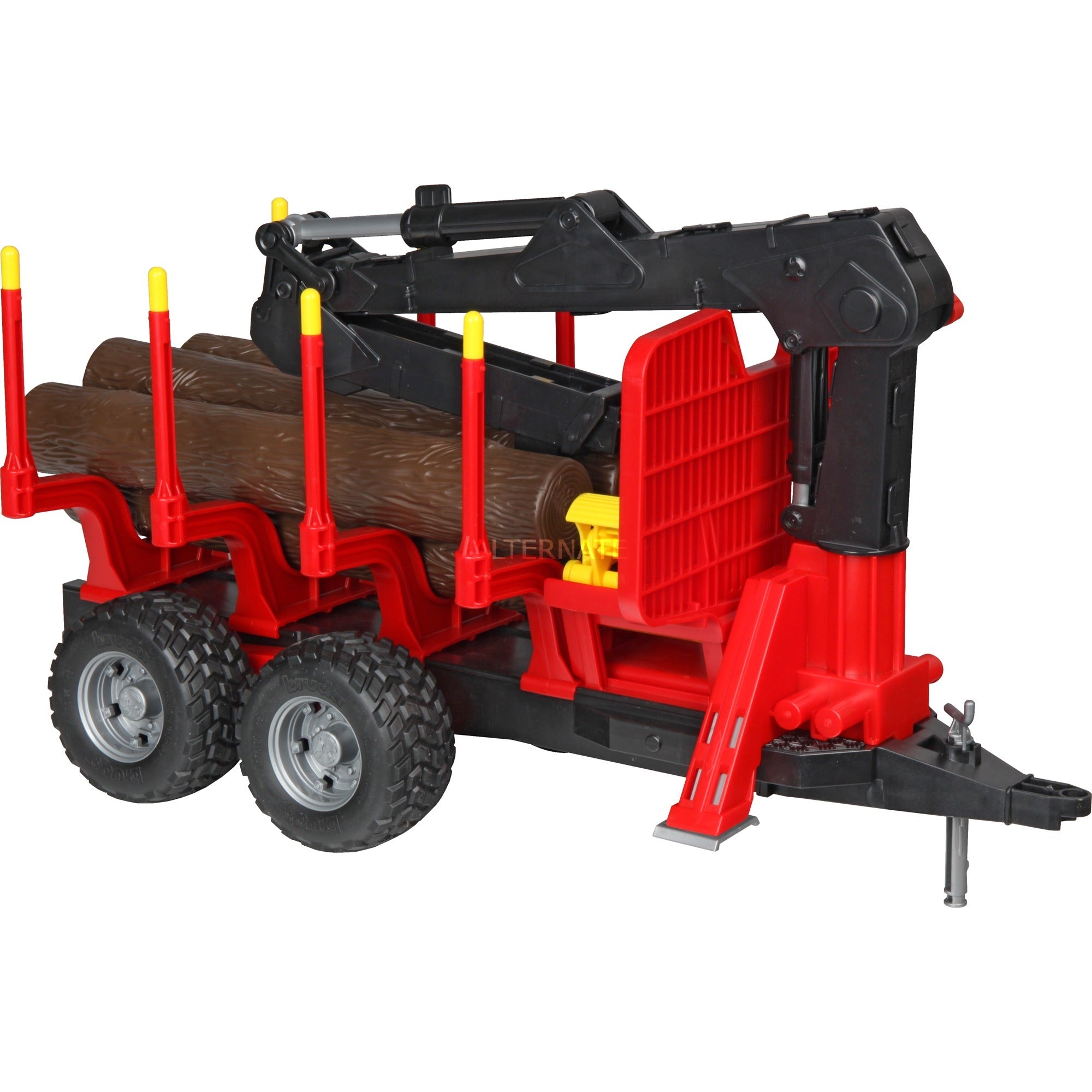 BRUDER - FORESTRY TRAILER WITH LOADING CRANE AND GRAB #02252