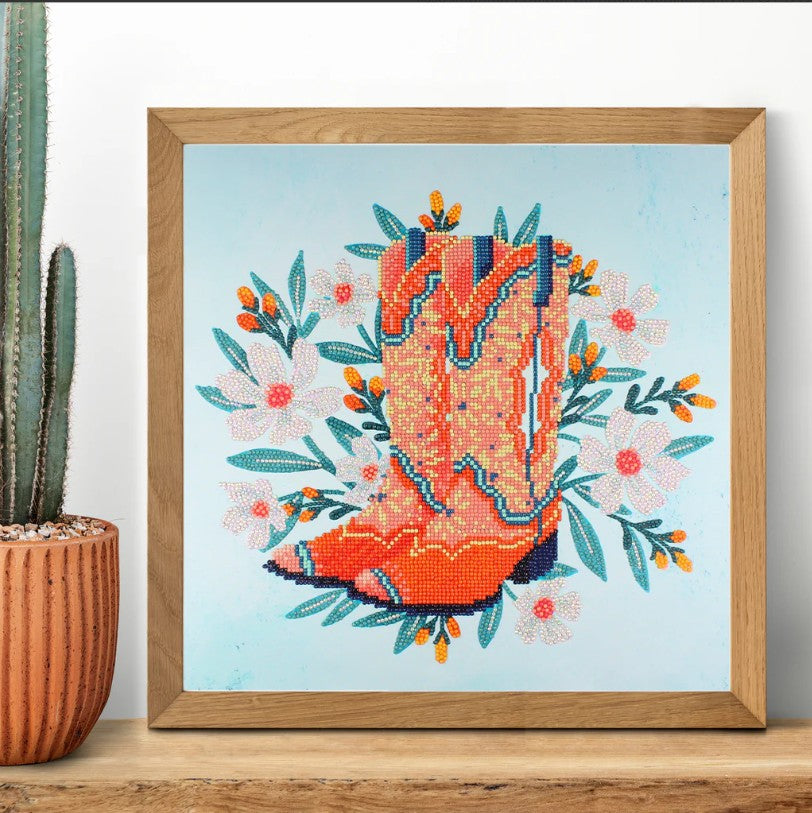 DIAMOND DOTZ CAMELOT - BOTTES DE COWBOY - DIAMOND PAINTING - PEINTURE À DIAMOND (FOOTLOOSE AND FANCY)