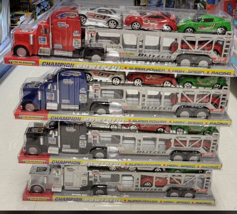 FRICTION-POWERED CAR TRANSPORTER TRUCK ASST