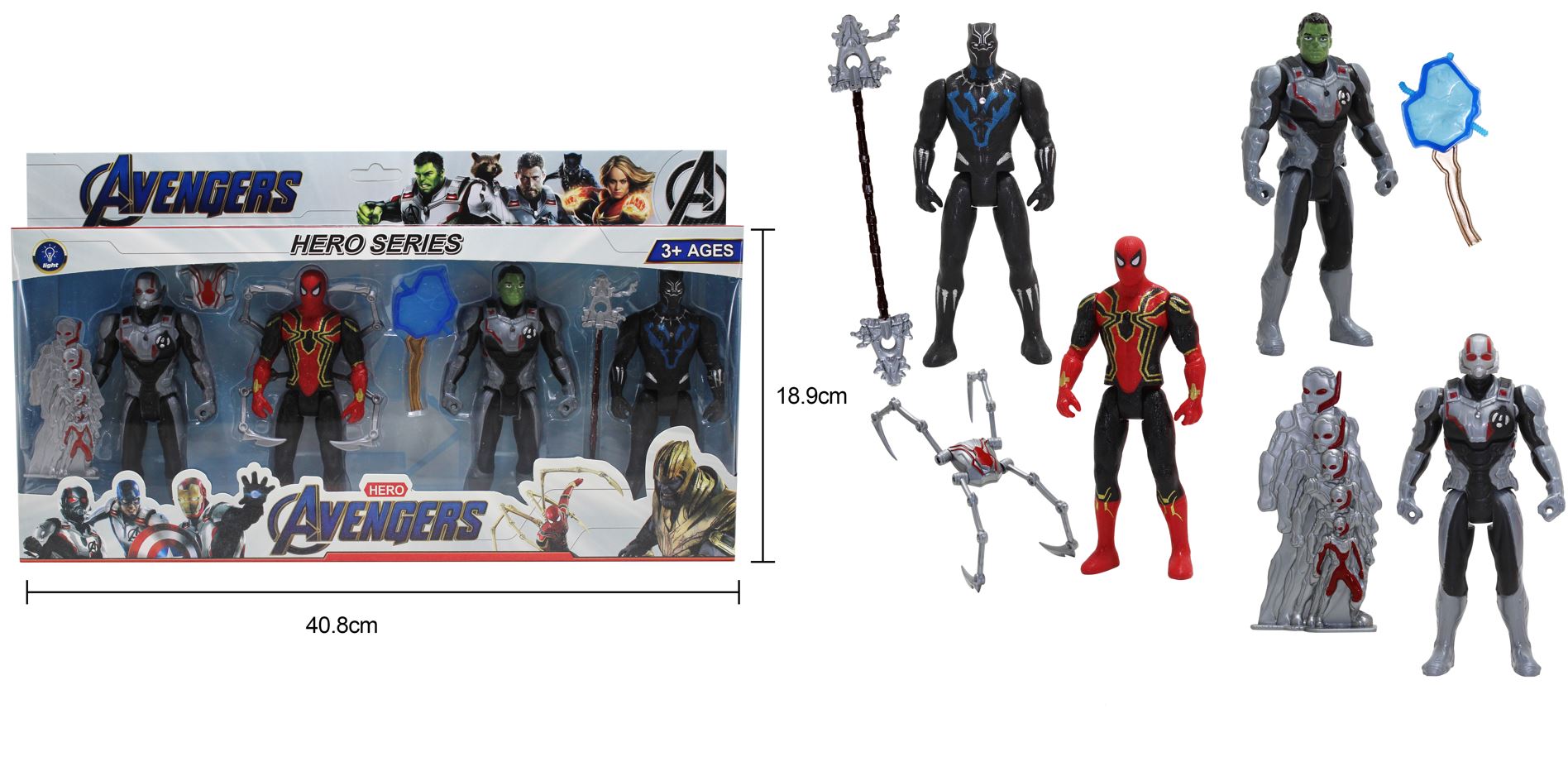 ENSEMBLE DE 4 FIGURINES AVENGERS