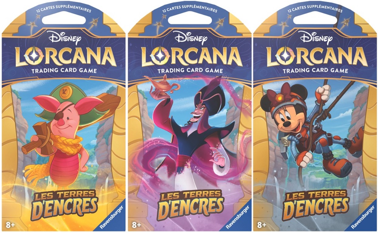 CARTES DISNEY LORCANA - LES TERRES D'ENCRES - SLEEVED BOOSTER ASST - Version française