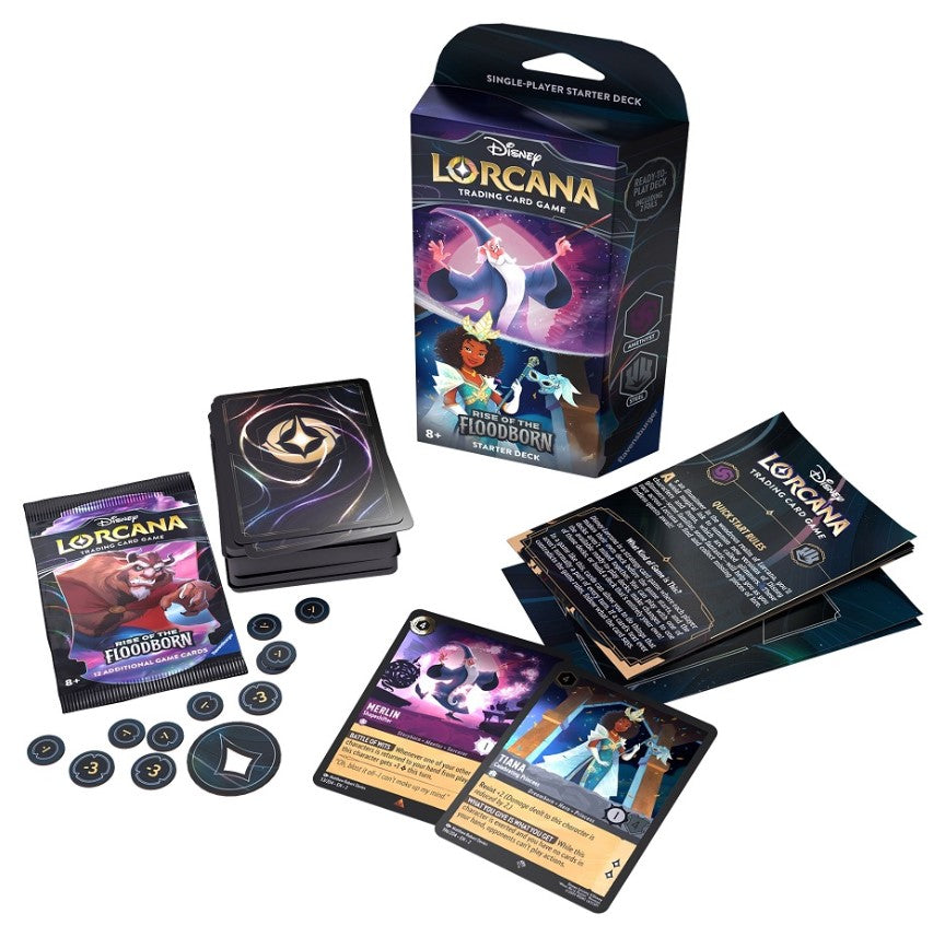 CARTES DISNEY LORCANA - RISE OF THE FLOODBORN - STARTER DECK ASST - Version anglaise